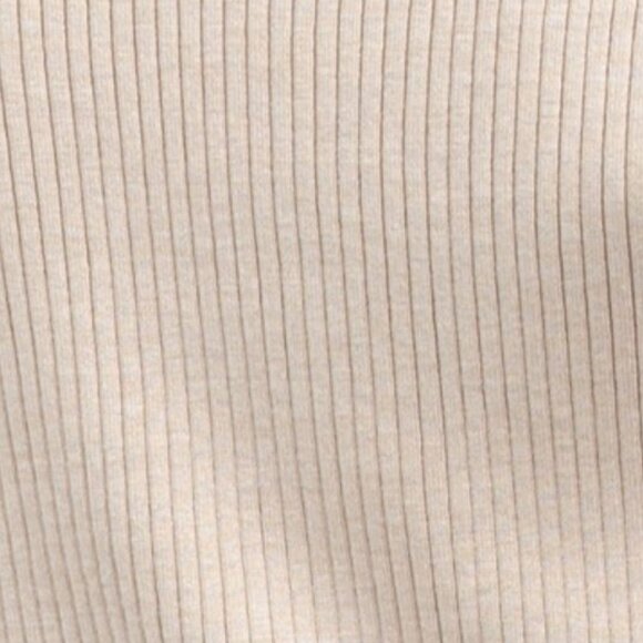 NWT CALVIN KLEIN Button Front Ribbed Cardigan with Slits Heather Latte Size M - Picture 5 of 12